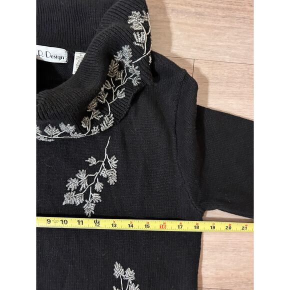 B.P. Design Beaded Embroidered Tunic Length Pullover Sweater Women’s Size Small - Picture 6 of 10